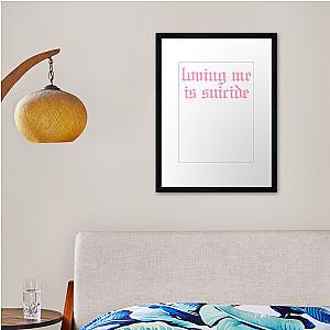 Nessa Barrett Loving Me Is Suicide Framed print Premium Merch Store