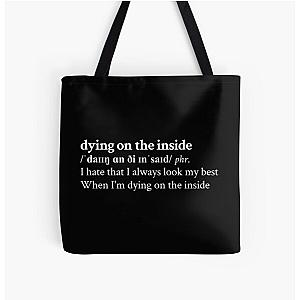 Nessa Barrett Aesthetic Quote Lyrics Motivational Black All Over Print Tote Bag