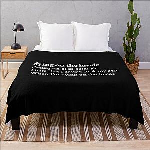 Nessa Barrett Aesthetic Quote Lyrics Motivational Black Throw Blanket