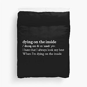 Nessa Barrett Aesthetic Quote Lyrics Motivational Black Duvet Cover