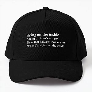 Nessa Barrett Aesthetic Quote Lyrics Motivational Black Baseball Cap