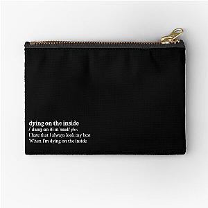 Nessa Barrett Aesthetic Quote Lyrics Motivational Black Zipper Pouch