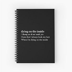 Nessa Barrett Aesthetic Quote Lyrics Motivational Black Spiral Notebook