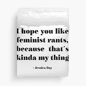 New girl feminist rants Duvet Cover