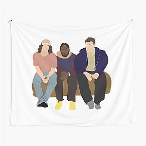 Nick, Winston, and Schmidt New Girl College Edition Tapestry