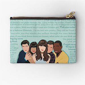 new girl cast and quotes Zipper Pouch