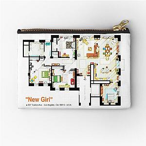 Floorplan of the loft  apartment from NEW GIRL Zipper Pouch