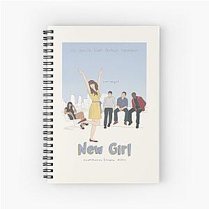 New Girl Minimalist Illustration Spiral Notebook