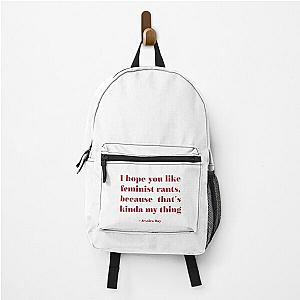 New girl feminist rants red Backpack