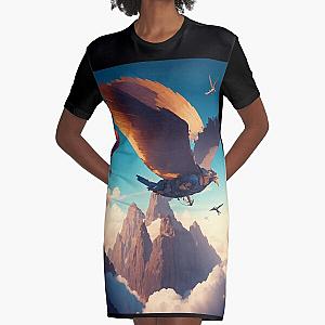 Soaring to New Heights Graphic T-Shirt Dress