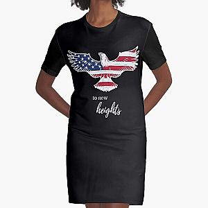 Patriotic American Eagle Flag To New Heights Premium 35 Graphic T-Shirt Dress