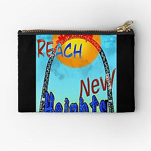 Reach New Heights (motivational message) Zipper Pouch