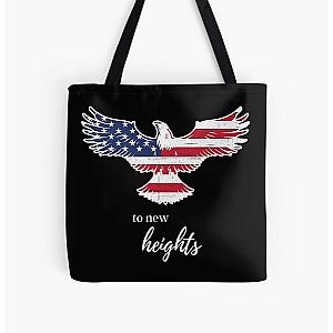 Patriotic American Eagle Flag To New Heights Premium 35 All Over Print Tote Bag