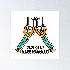 Soar to New Heights - Trapeze Artists Line Art Poster