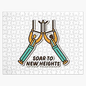 Soar to New Heights - Trapeze Artists Line Art Jigsaw Puzzle