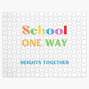 Stell Middle School ONE WAY Reaching New Heights Together T-Shirt Jigsaw Puzzle