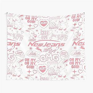 NewJeans K-POP Fan Art Tapestry