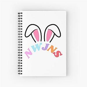 NewJeans Bunny Ears, New Jeans Logo and Mascot Bunny, Kpop NWJNS Merch, Ditto Spiral Notebook