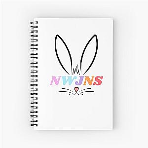 NewJeans K-Pop Group, New Jeans Logo and Mascot Bunny, Kpop NWJNS Merch, Ditto Spiral Notebook