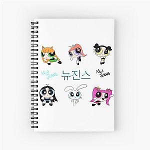 NewJeans All Members Powderpuff x Get Up Stickers Spiral Notebook