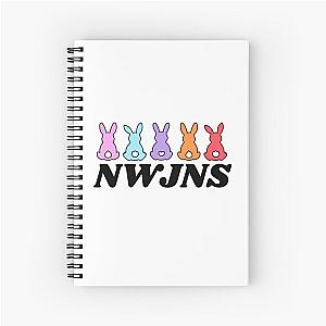 NewJeans Bunnies, New Jeans Logo and Mascot Bunny, Kpop NWJNS Merch, Ditto Spiral Notebook