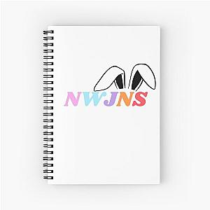 NewJeans Bunny Ears, New Jeans Logo and Mascot Bunny, Kpop NWJNS Merch, Ditto Spiral Notebook