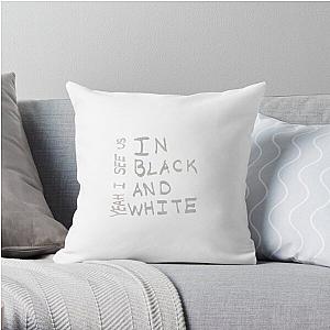 Black and white Niall Horan Throw Pillow RB3010