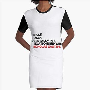 Mentally In a Relationship with Nicholas Galitzine Graphic T Shirt Dress