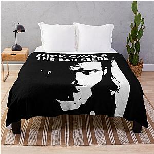 Nick Cave And The Bad Seeds Retro Vintage Concert Tour Throw Blanket