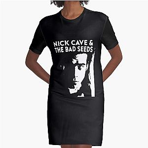 Nick Cave And The Bad Seeds Retro Vintage Concert Tour Graphic T-Shirt Dress