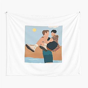 Nick and Charlie on the beach  Tapestry