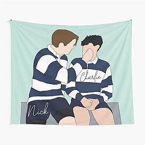 Heartstopper - Nick and Charlie Digital Illustration Tapestry