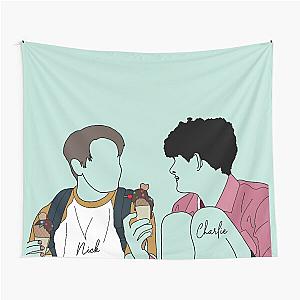 Heartstopper - Nick and Charlie having Ice cream Digital Illustration Tapestry