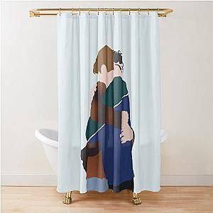 hi. hi. nick and charlie hug Shower Curtain