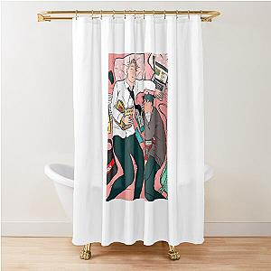 Nick and Charlie  sleep Shower Curtain