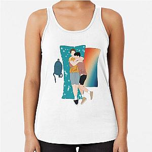 Heartstopper - Nick and Charlie beach scene Digital Illustration Racerback Tank Top