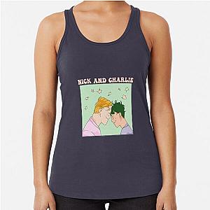 Green Heartstopper Cute Nick and Charlie Digital Design Racerback Tank Top