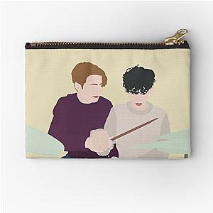 nick and charlie playing drums Zipper Pouch