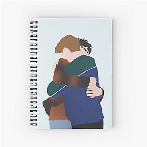 hi. hi. nick and charlie hug Spiral Notebook