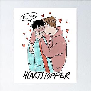 Heartstopper Nick and Charlie cute hugs Poster