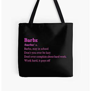 Nicki Minaj Barbz Aesthetic Quote Black All Over Print Tote Bag RB2811
