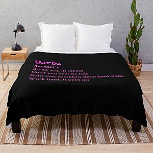 Nicki Minaj Barbz Aesthetic Quote Black Throw Blanket RB2811