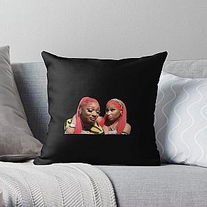 Graphic design of Nicki Minaj and MeganThee Stallion Throw Pillow RB2811