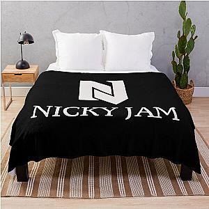 Nicky Jam Black T-Shirt Throw Blanket