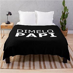 Black t-shirt Dimelo Papi nicky jam Throw Blanket