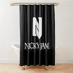 Nicky Jam Black T-Shirt Shower Curtain