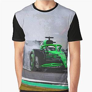 Nico Hulkenberg racing 2025 F1 car at Silverstone in the rain during British Grand Prix towards his first podium
