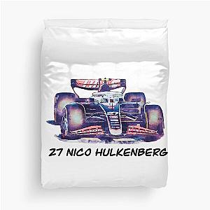 Sketching F1 Car and Nico Hulkenberg Duvet Cover