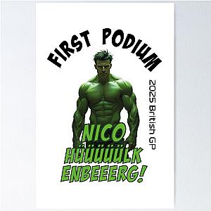 Nico Hulkenberg First Podium British GP Poster