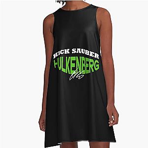 Nico Hulkenberg Kick Sauber F1 Signature Art Iconic Driver Motorsport Design A-Line Dress